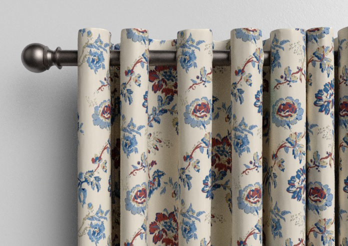 Land & Shore Orchard, Blue Red - Made to Measure Curtains - Image 12